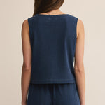Solace Jersey Denim Top Indigo