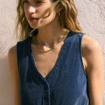 Solace Jersey Denim Top Indigo
