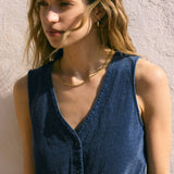 Solace Jersey Denim Top Indigo