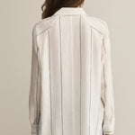 The Perfect Linen Striped Button Up Top