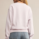 Boyfriend Cotton Sweatshirt Lavender Ice