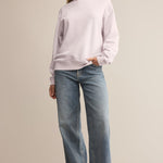 Boyfriend Cotton Sweatshirt Lavender Ice