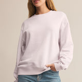 Boyfriend Cotton Sweatshirt Lavender Ice