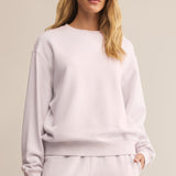 Boyfriend Cotton Sweatshirt Lavender Ice
