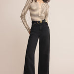 Eve Stripe Henley Light Oatmeal Heather