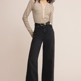 Eve Stripe Henley Light Oatmeal Heather