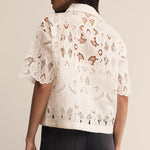 Midnight Embroidered Lace Top Cloud