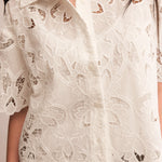 Midnight Embroidered Lace Top Cloud