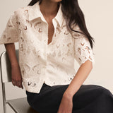 Midnight Embroidered Lace Top Cloud