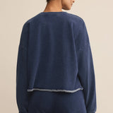 Circuit Knit Denim Sweatshirts