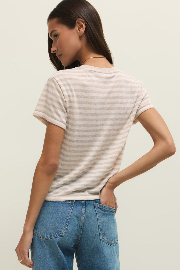 Tourist Striped Tee Natural Heather