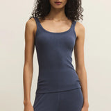 Renae Rib Tank Top Indigo