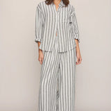 The Perfect Striped Button Up White