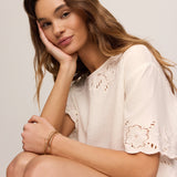 Daya Embroidered Top White