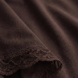 Marika Lace Trim Muscle Tee Dark Chocolate