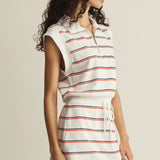 Striped Club Dress White
