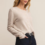 Medina Cardigan Light Oatmeal Heather