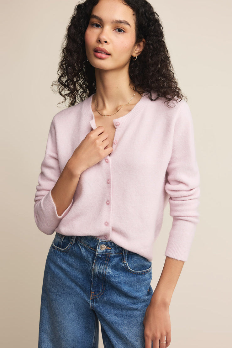 Medina Button Up Cardigan Washed Pink