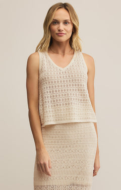 Nilo Crochet Tank Sea Salt