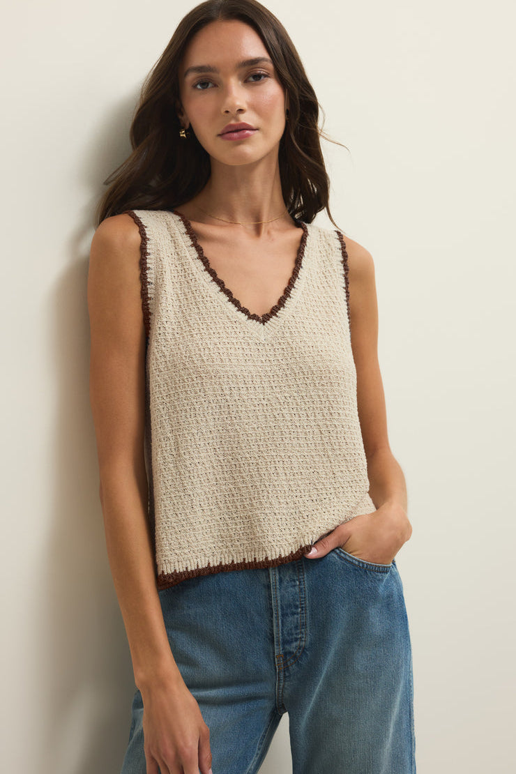 Yessenia Whipstitch Tank Linen