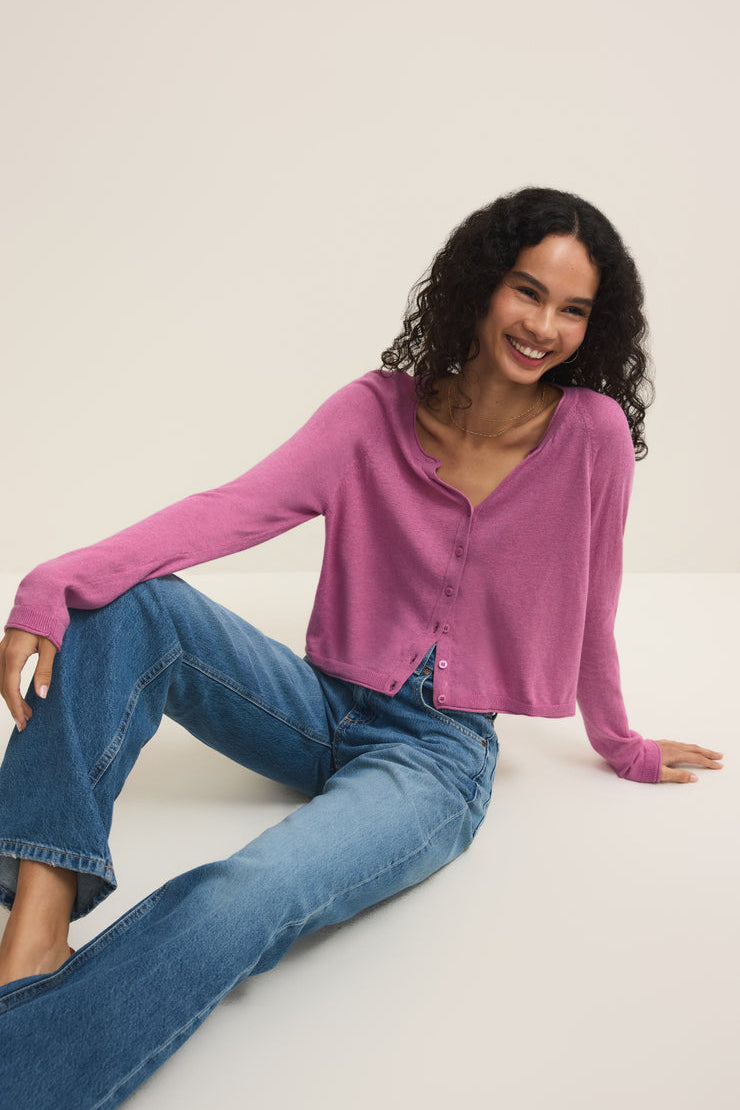 The Perfect Layer Cardigan Spanish Rose