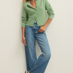 Medina Rib Cardi Appletini Green