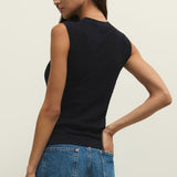 Tibi Mesh Tank Black