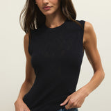 Tibi Mesh Tank Black