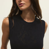 Tibi Mesh Tank Black