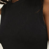 Tibi Mesh Tank Black