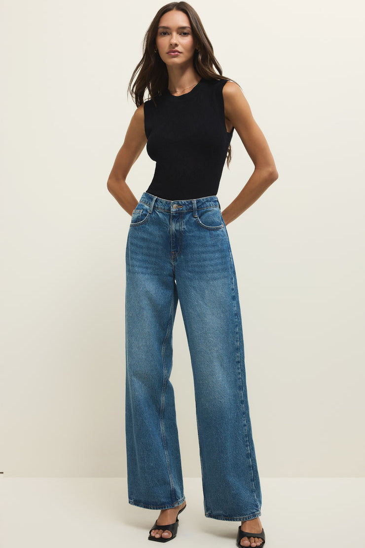 Tibi Mesh Tank Black