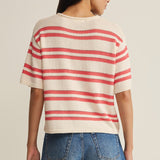 Prado Striped Sweater Top Gelato Red
