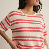 Prado Striped Sweater Top Gelato Red