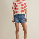 Prado Striped Sweater Top Gelato Red