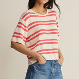 Prado Striped Sweater Top Gelato Red