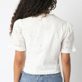 Eyelet Bessy Ref Top White