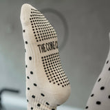 TCC Black & Cream Polka Dots  | Pilates & Barre Grippy Socks