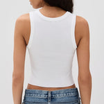 Shrunken Poppy Tank White