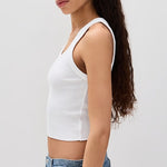 Shrunken Poppy Tank White