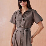Amira Midi Solid Fawn