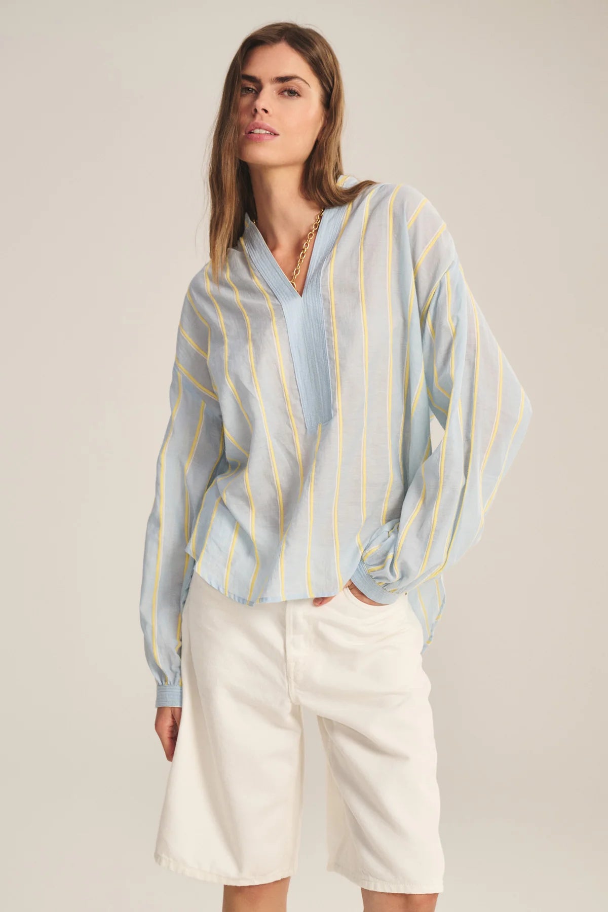 Analyn Long Sleeve Top Blue