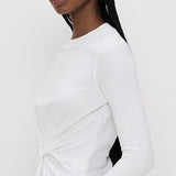 Long Sleeve Volta Top Cream