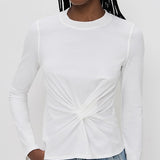 Long Sleeve Volta Top Cream
