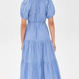 Mazza Maxi Dress Blue and Cream