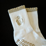 TCC Tan Cowgirl Hat, Boots, and Horseshoe  | Pilates & Barre Grippy Socks