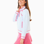 Bainbridge Quarter Zip Super White/Guava