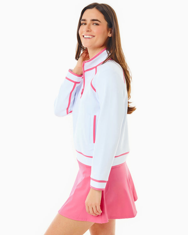 Bainbridge Quarter Zip Super White/Guava