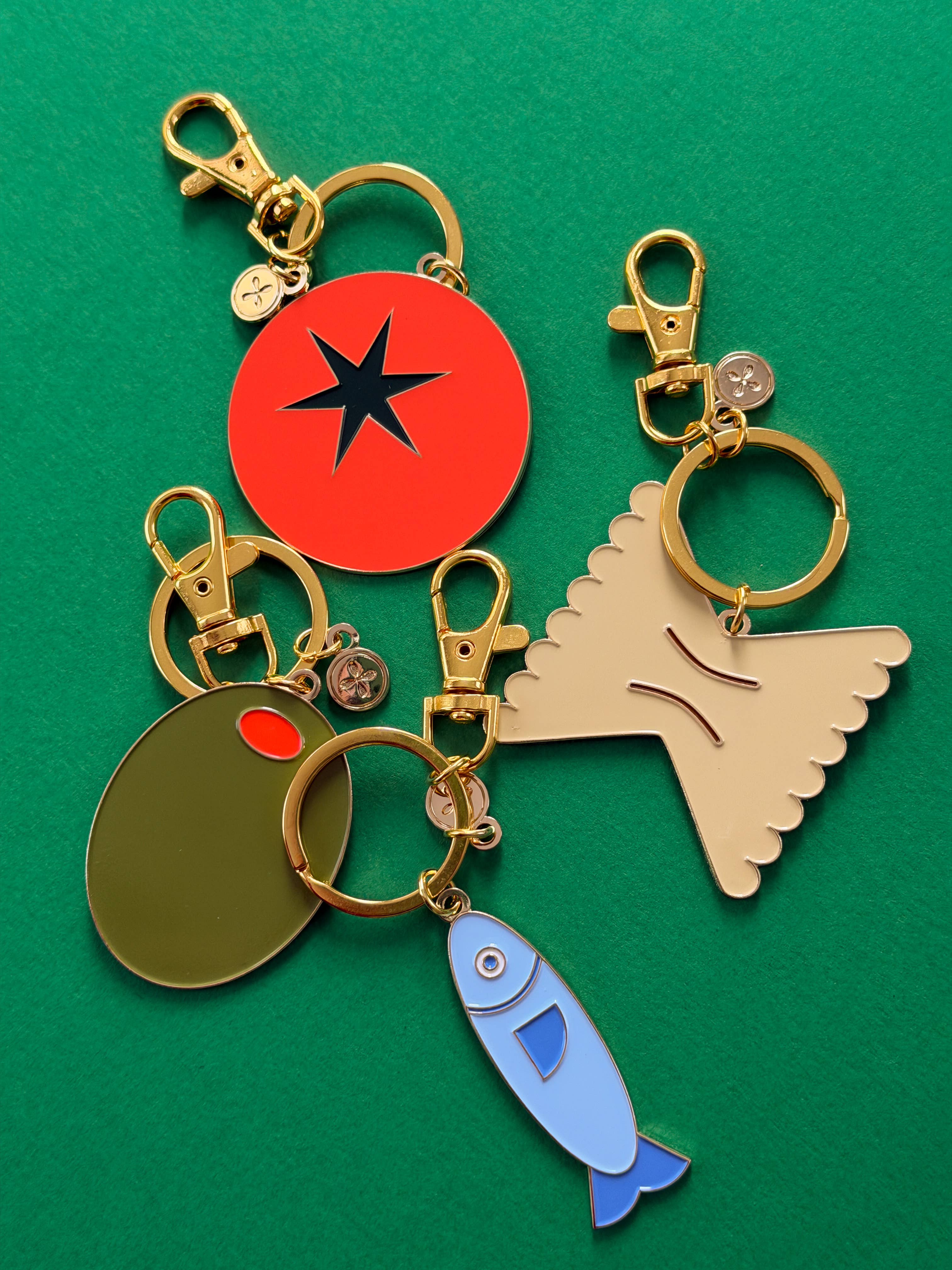 Sardine Enamel Keychain & Bag Charm