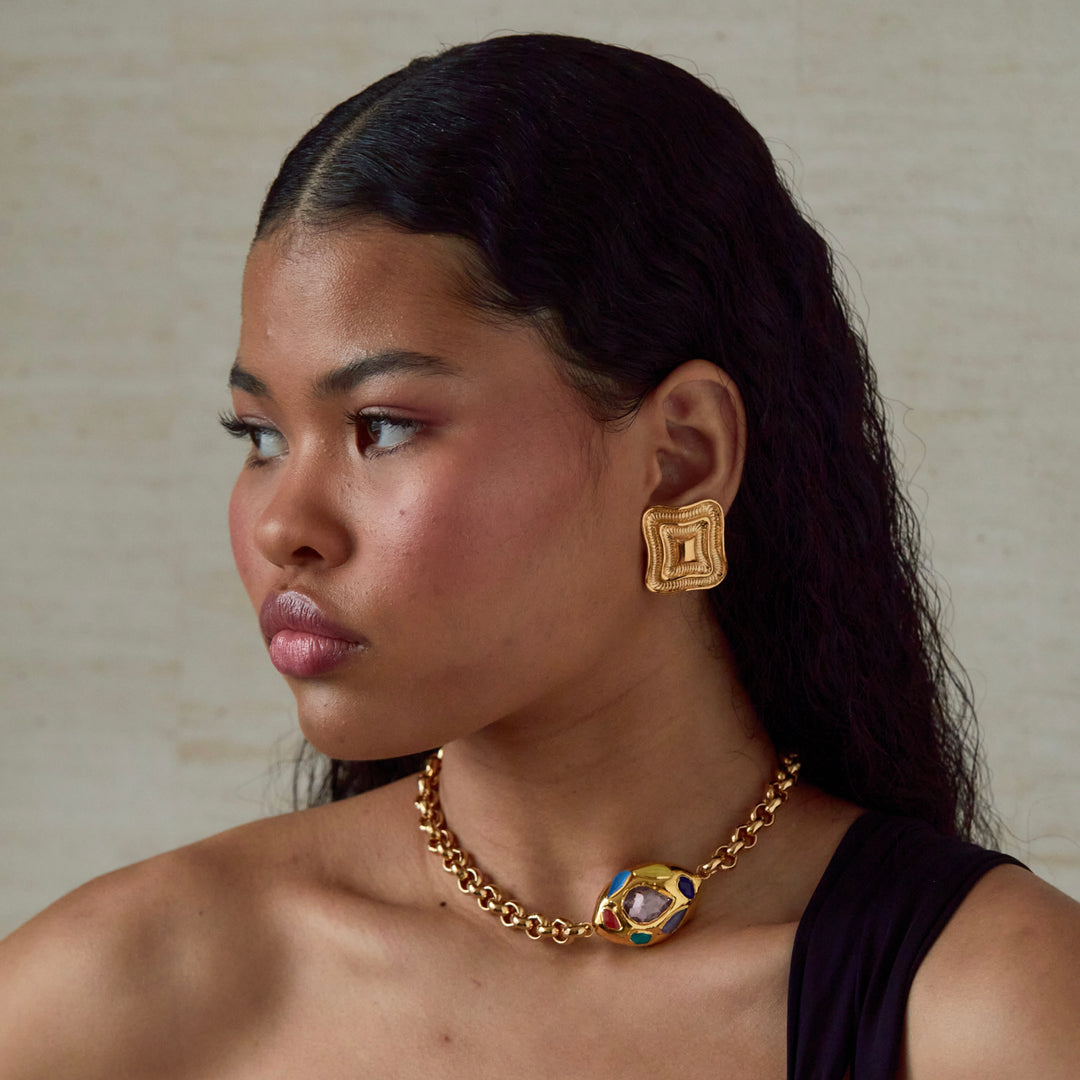 Wave Earrings Gold