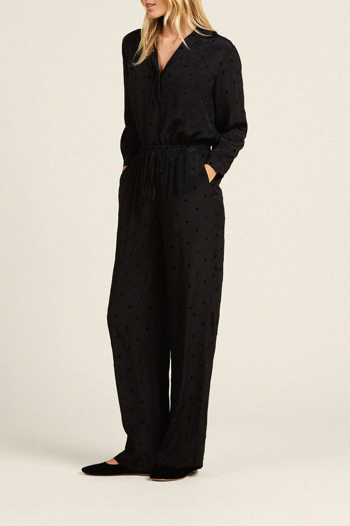 Vera Pant Black Polka Dot